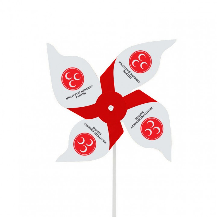 MHP Logolu 4 Kanatlı Promosyon Rüzgar Gülü
